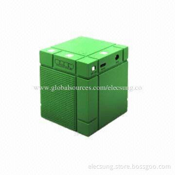 New Design Portable Bluetooth Speaker with 3W Output Power, 5V DC Input Voltage